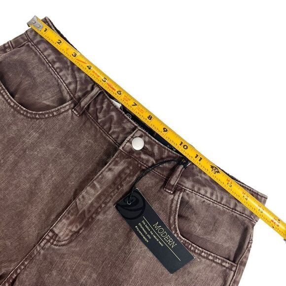 VERSONA Modern Flare Brown Wash Boho Western Jeans - Picture 7 of 13